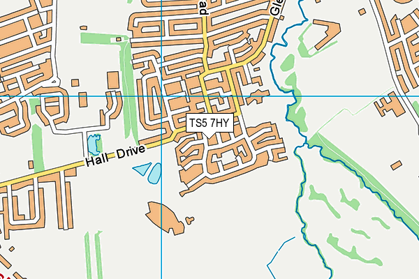 TS5 7HY map - OS VectorMap District (Ordnance Survey)
