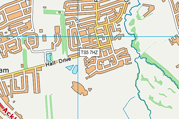 TS5 7HZ map - OS VectorMap District (Ordnance Survey)
