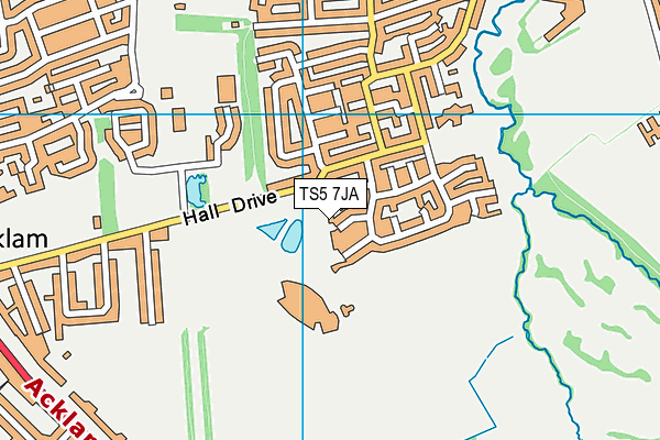 TS5 7JA map - OS VectorMap District (Ordnance Survey)