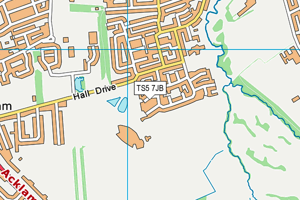 TS5 7JB map - OS VectorMap District (Ordnance Survey)