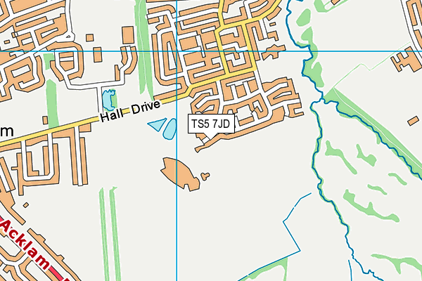 TS5 7JD map - OS VectorMap District (Ordnance Survey)