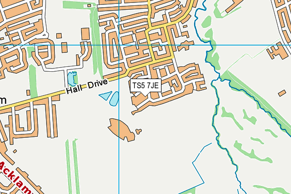 TS5 7JE map - OS VectorMap District (Ordnance Survey)