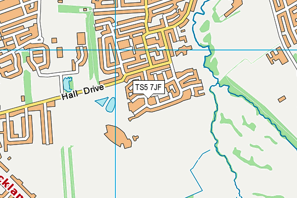 TS5 7JF map - OS VectorMap District (Ordnance Survey)