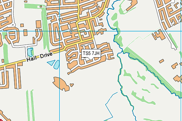 TS5 7JH map - OS VectorMap District (Ordnance Survey)