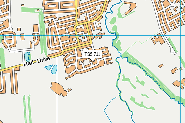 TS5 7JJ map - OS VectorMap District (Ordnance Survey)