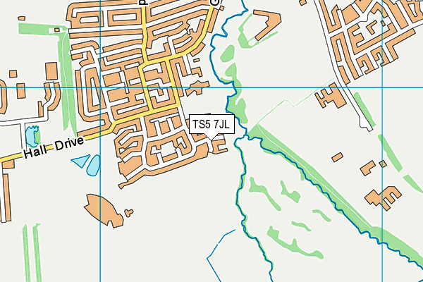 TS5 7JL map - OS VectorMap District (Ordnance Survey)