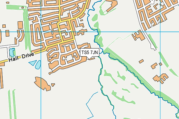 TS5 7JN map - OS VectorMap District (Ordnance Survey)