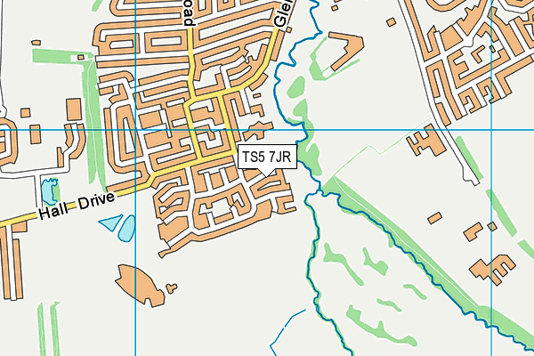 TS5 7JR map - OS VectorMap District (Ordnance Survey)