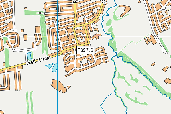 TS5 7JS map - OS VectorMap District (Ordnance Survey)