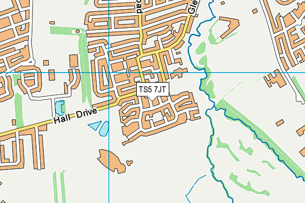 TS5 7JT map - OS VectorMap District (Ordnance Survey)
