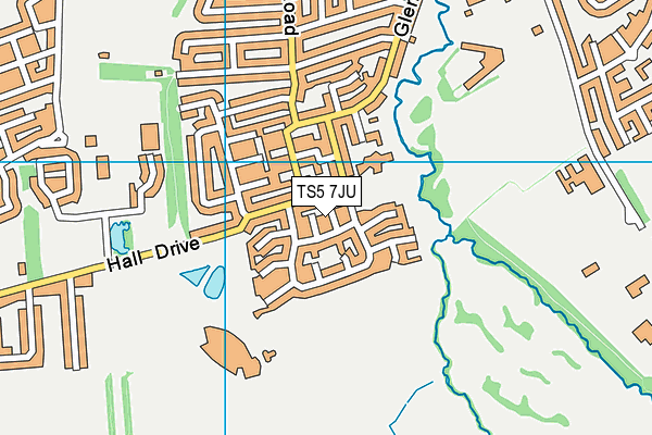 TS5 7JU map - OS VectorMap District (Ordnance Survey)