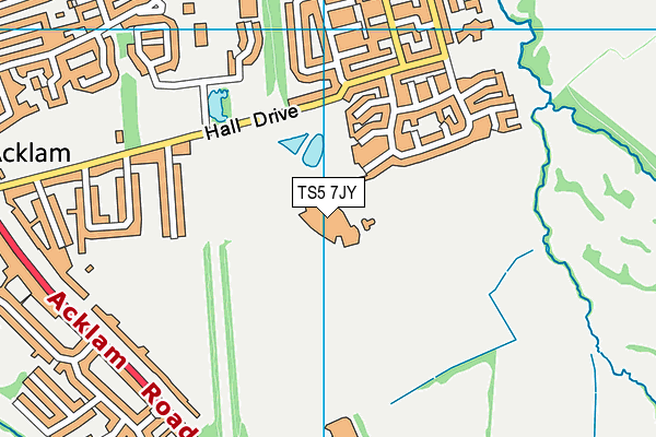 Outwood Academy Acklam map (TS5 7JY) - OS VectorMap District (Ordnance Survey)