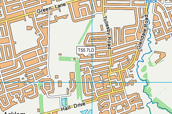 TS5 7LD map - OS VectorMap District (Ordnance Survey)