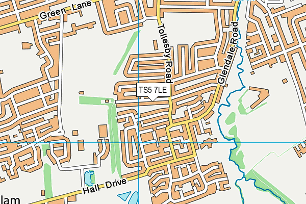 TS5 7LE map - OS VectorMap District (Ordnance Survey)
