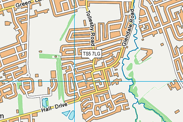 TS5 7LG map - OS VectorMap District (Ordnance Survey)