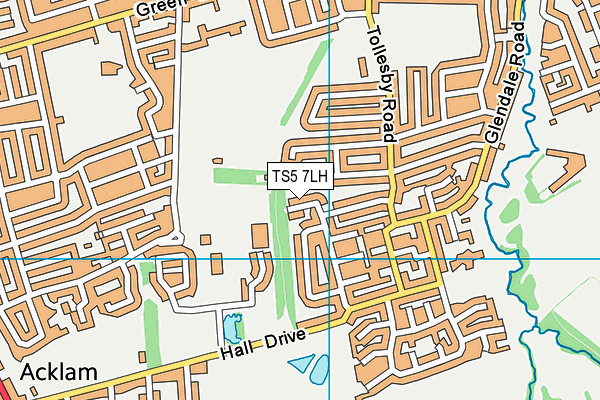 TS5 7LH map - OS VectorMap District (Ordnance Survey)