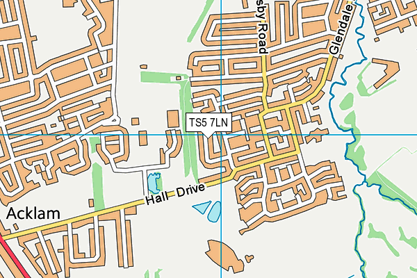 TS5 7LN map - OS VectorMap District (Ordnance Survey)