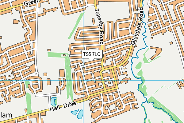 TS5 7LQ map - OS VectorMap District (Ordnance Survey)