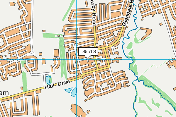 TS5 7LS map - OS VectorMap District (Ordnance Survey)