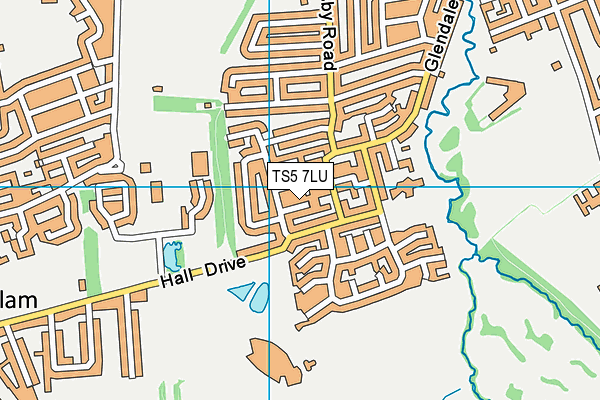 TS5 7LU map - OS VectorMap District (Ordnance Survey)