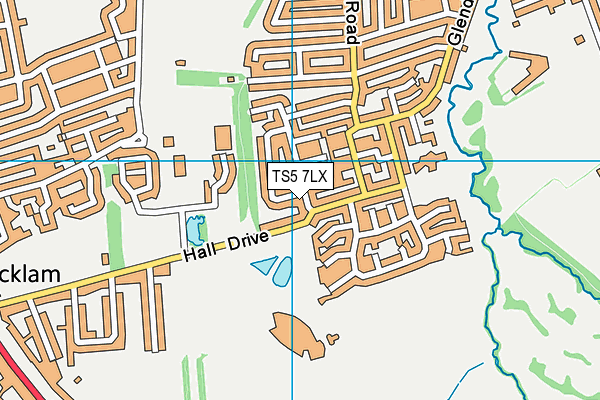 TS5 7LX map - OS VectorMap District (Ordnance Survey)