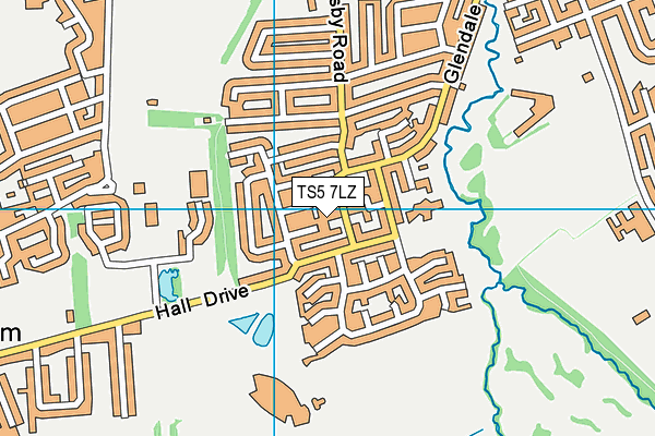 TS5 7LZ map - OS VectorMap District (Ordnance Survey)