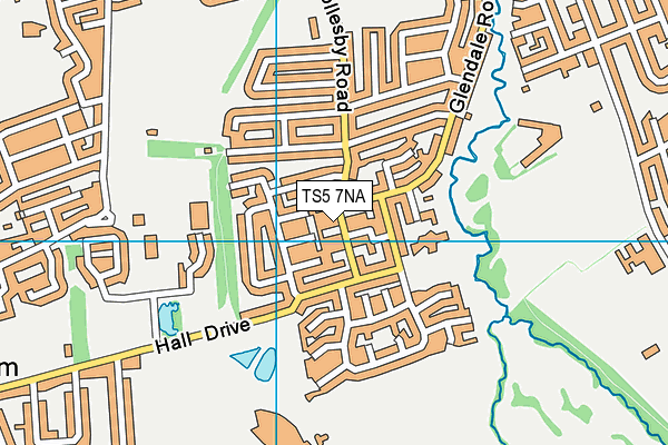 TS5 7NA map - OS VectorMap District (Ordnance Survey)