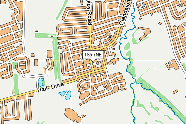 TS5 7NE map - OS VectorMap District (Ordnance Survey)