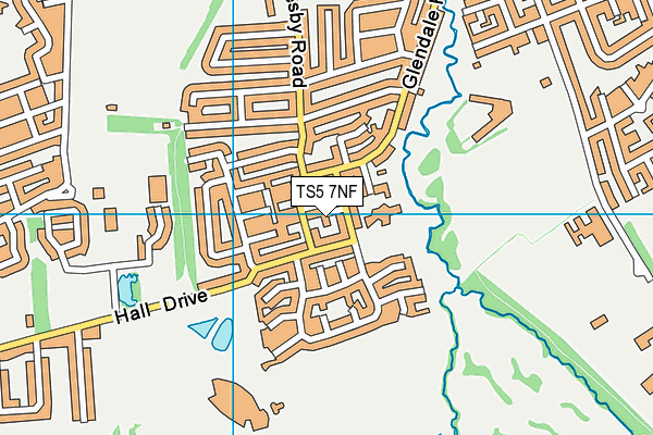 TS5 7NF map - OS VectorMap District (Ordnance Survey)