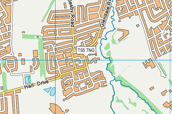 TS5 7NG map - OS VectorMap District (Ordnance Survey)