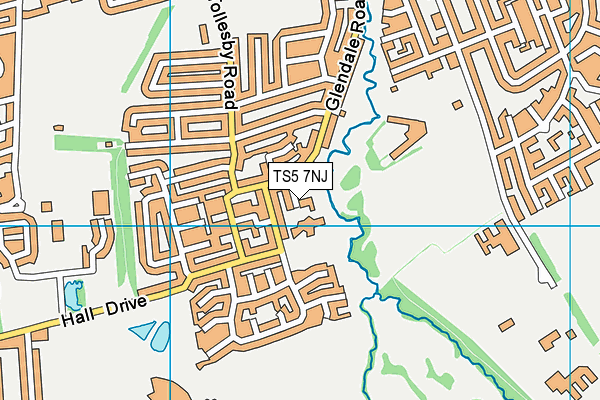 TS5 7NJ map - OS VectorMap District (Ordnance Survey)