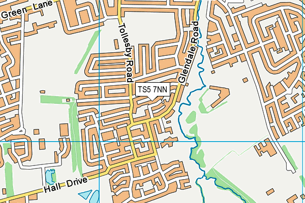 TS5 7NN map - OS VectorMap District (Ordnance Survey)