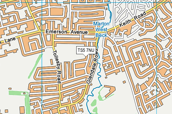 TS5 7NU map - OS VectorMap District (Ordnance Survey)