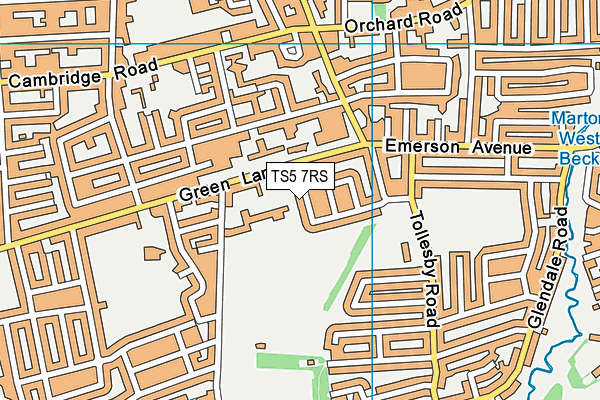 TS5 7RS map - OS VectorMap District (Ordnance Survey)