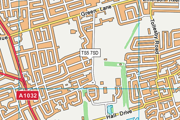 TS5 7SD map - OS VectorMap District (Ordnance Survey)