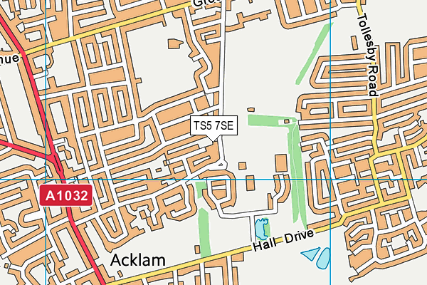 TS5 7SE map - OS VectorMap District (Ordnance Survey)