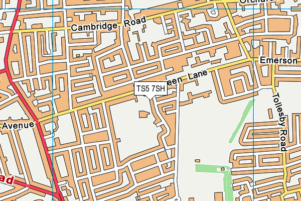TS5 7SH map - OS VectorMap District (Ordnance Survey)