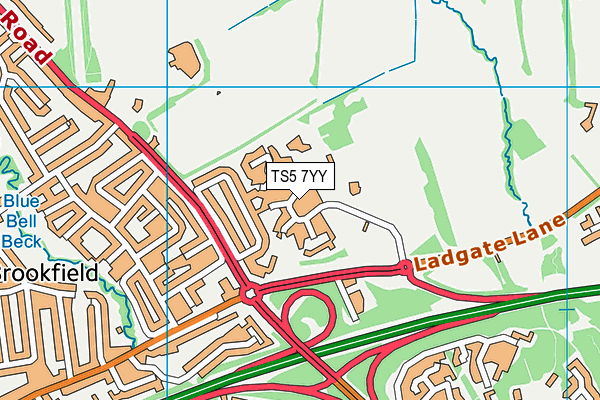 TS5 7YY map - OS VectorMap District (Ordnance Survey)