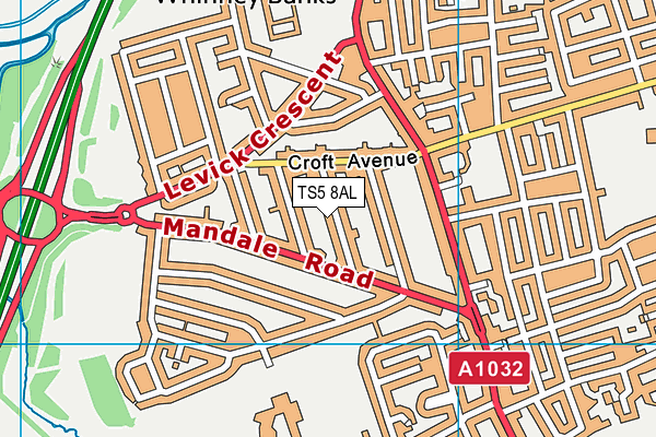 TS5 8AL map - OS VectorMap District (Ordnance Survey)