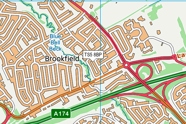 TS5 8BP map - OS VectorMap District (Ordnance Survey)