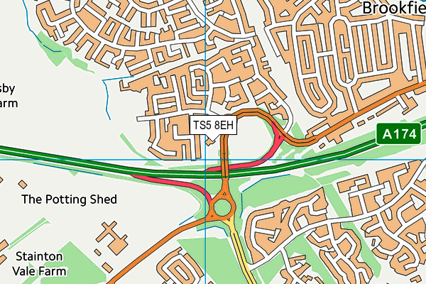 TS5 8EH map - OS VectorMap District (Ordnance Survey)