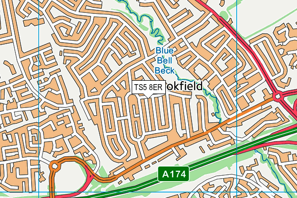 TS5 8ER map - OS VectorMap District (Ordnance Survey)