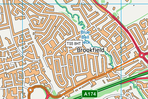 TS5 8HT map - OS VectorMap District (Ordnance Survey)