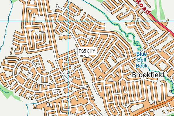 TS5 8HY map - OS VectorMap District (Ordnance Survey)