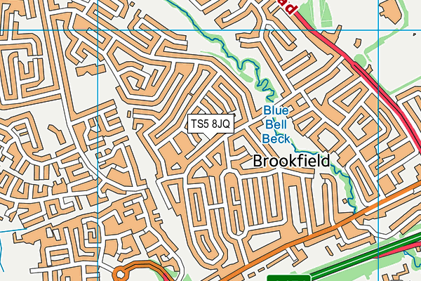TS5 8JQ map - OS VectorMap District (Ordnance Survey)