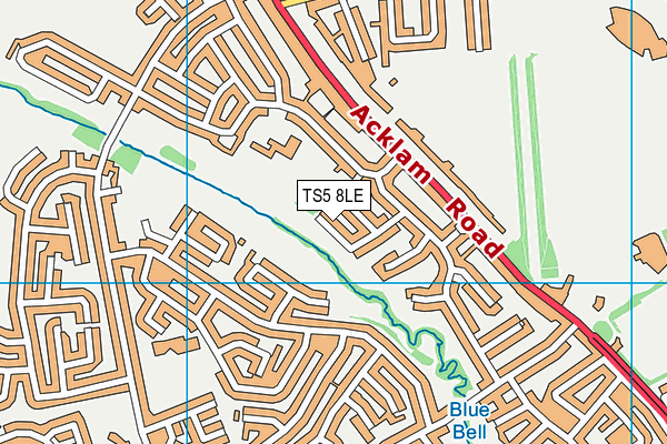 TS5 8LE map - OS VectorMap District (Ordnance Survey)