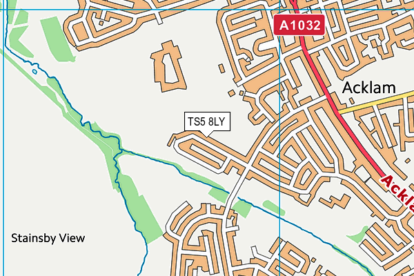 TS5 8LY map - OS VectorMap District (Ordnance Survey)