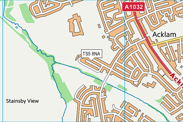 TS5 8NA map - OS VectorMap District (Ordnance Survey)