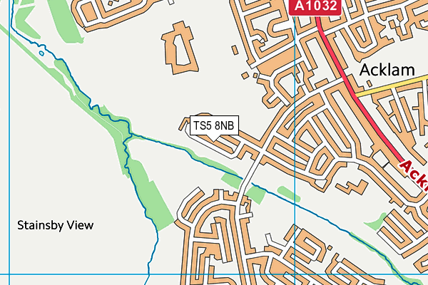 TS5 8NB map - OS VectorMap District (Ordnance Survey)