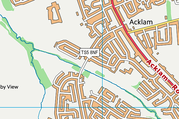 TS5 8NF map - OS VectorMap District (Ordnance Survey)